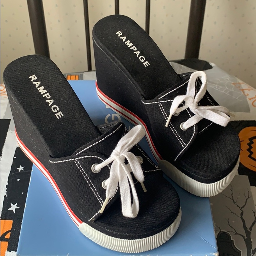 Rampage Patriot Open Toe Wedges Size 6M
